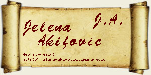 Jelena Akifović vizit kartica